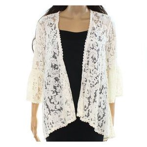 NWOT Karen Kane Ivory Lace Kimono Size S